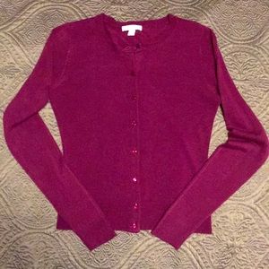 New York & Co Berry Purple Cardigan